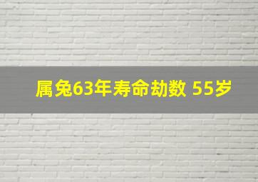 属兔63年寿命劫数 55岁